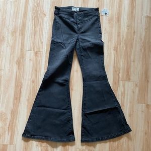 Free People Flare Pants Dusty Black NEW Size 27